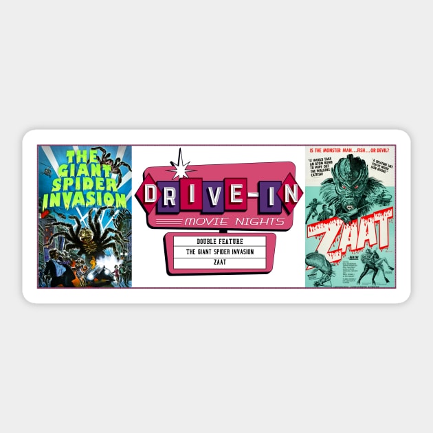 Drive-In Double Feature - Giant Spider Invasion & Zaat Sticker by Starbase79